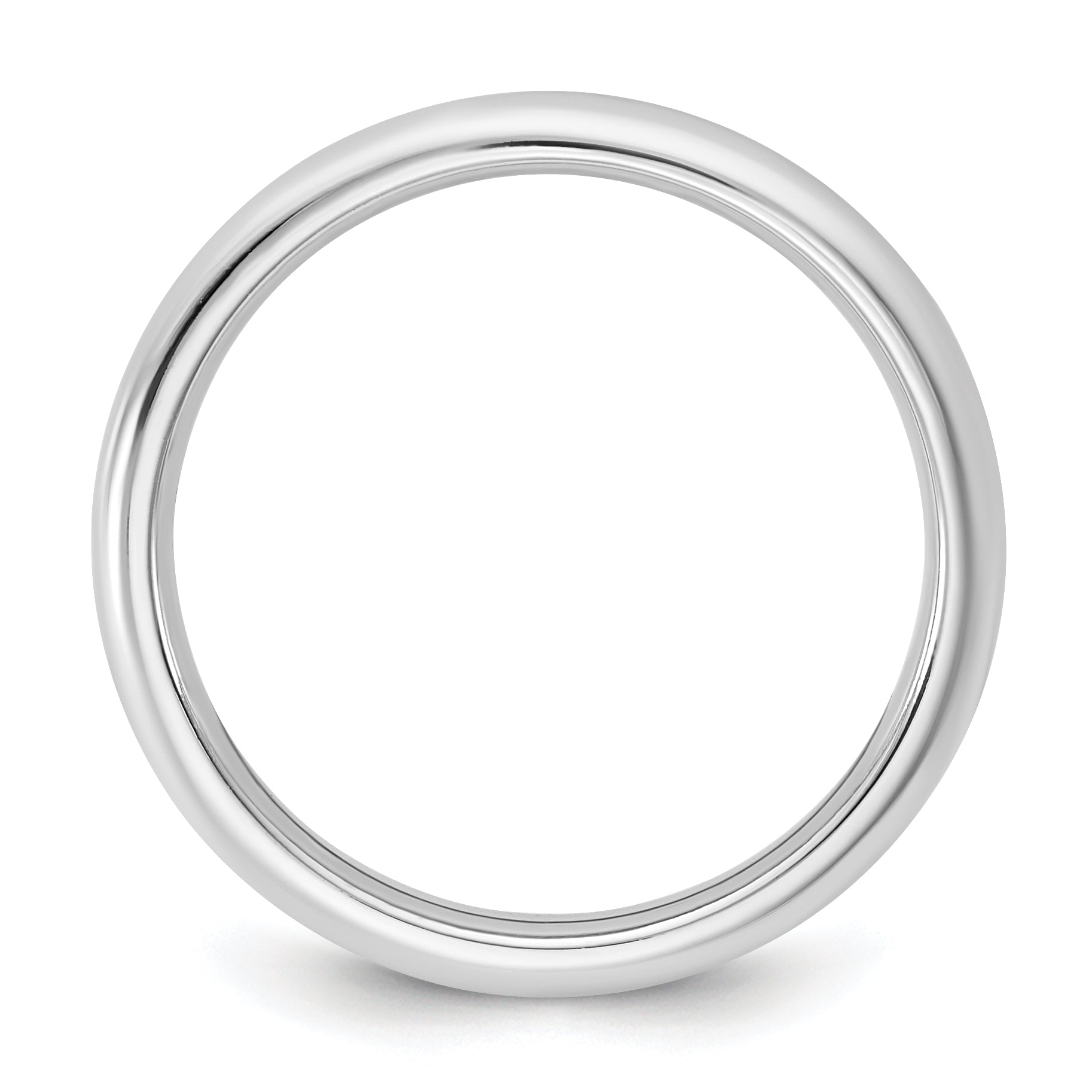 10K Weißgold 10Kw 2,5 mm Standard-Komfort-Ring Größe 4
