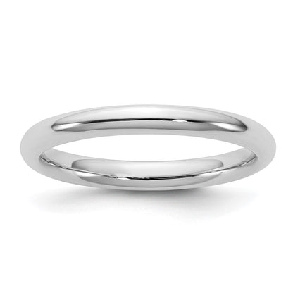 10K Weißgold 10Kw 2,5mm Standard Komfortpassung Ring Größe 8,5