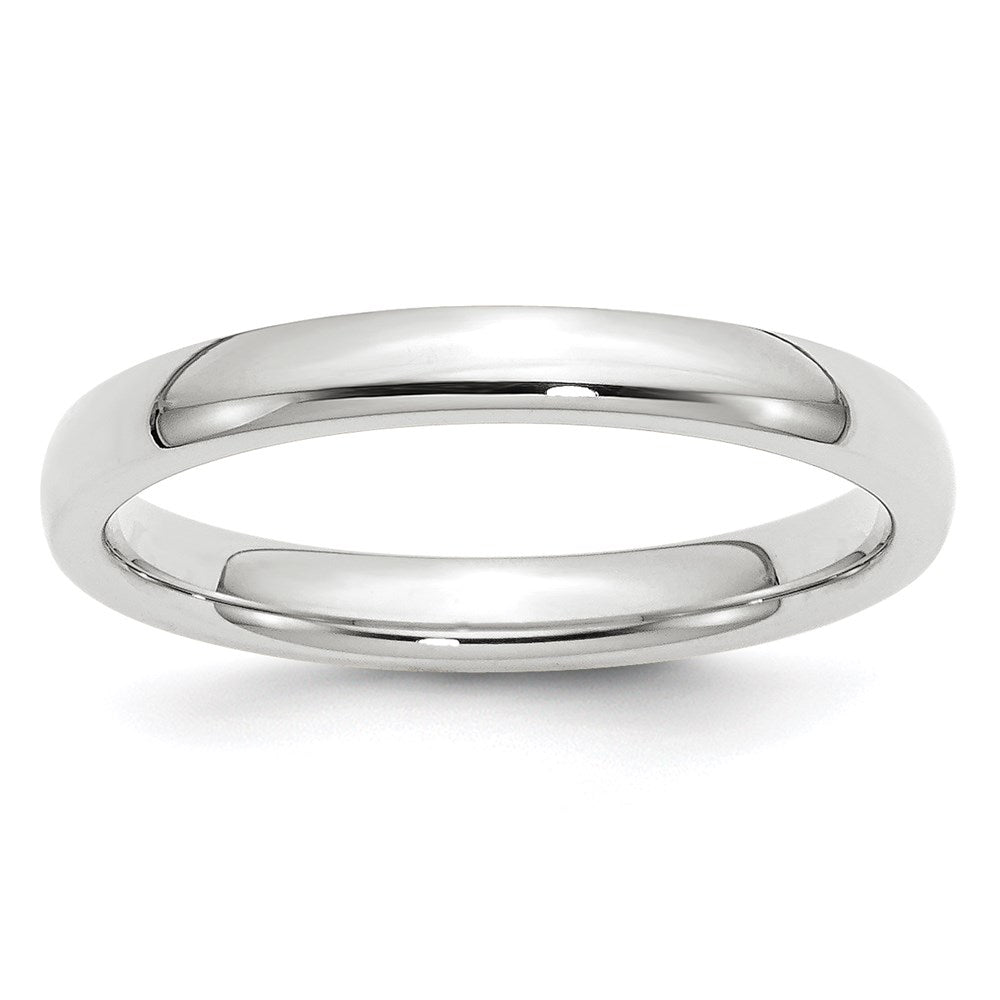 Ehering aus 14K Weißgold, 3 mm, Standardgewicht, Komfort-Passform