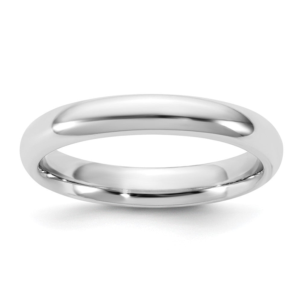 10K Weißgold 3,5 mm Standard-Comfort-Fit-Ehering, Größe 4