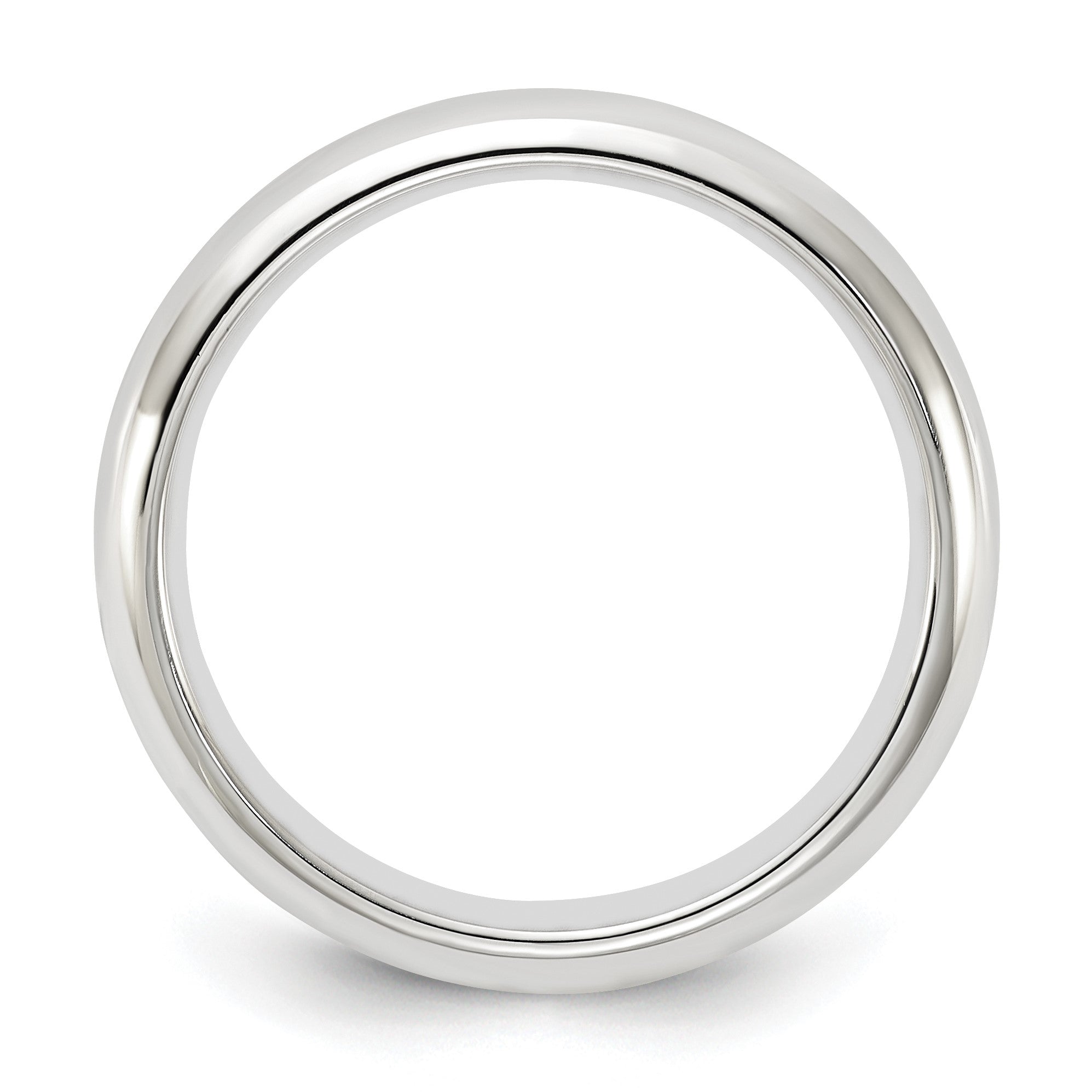 10K Weißgold Ehering, 4 mm, Standardgewicht, Komfort-Passform