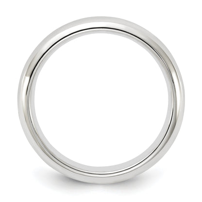 10K Weißgold Ehering, 4 mm, Standardgewicht, Komfort-Passform