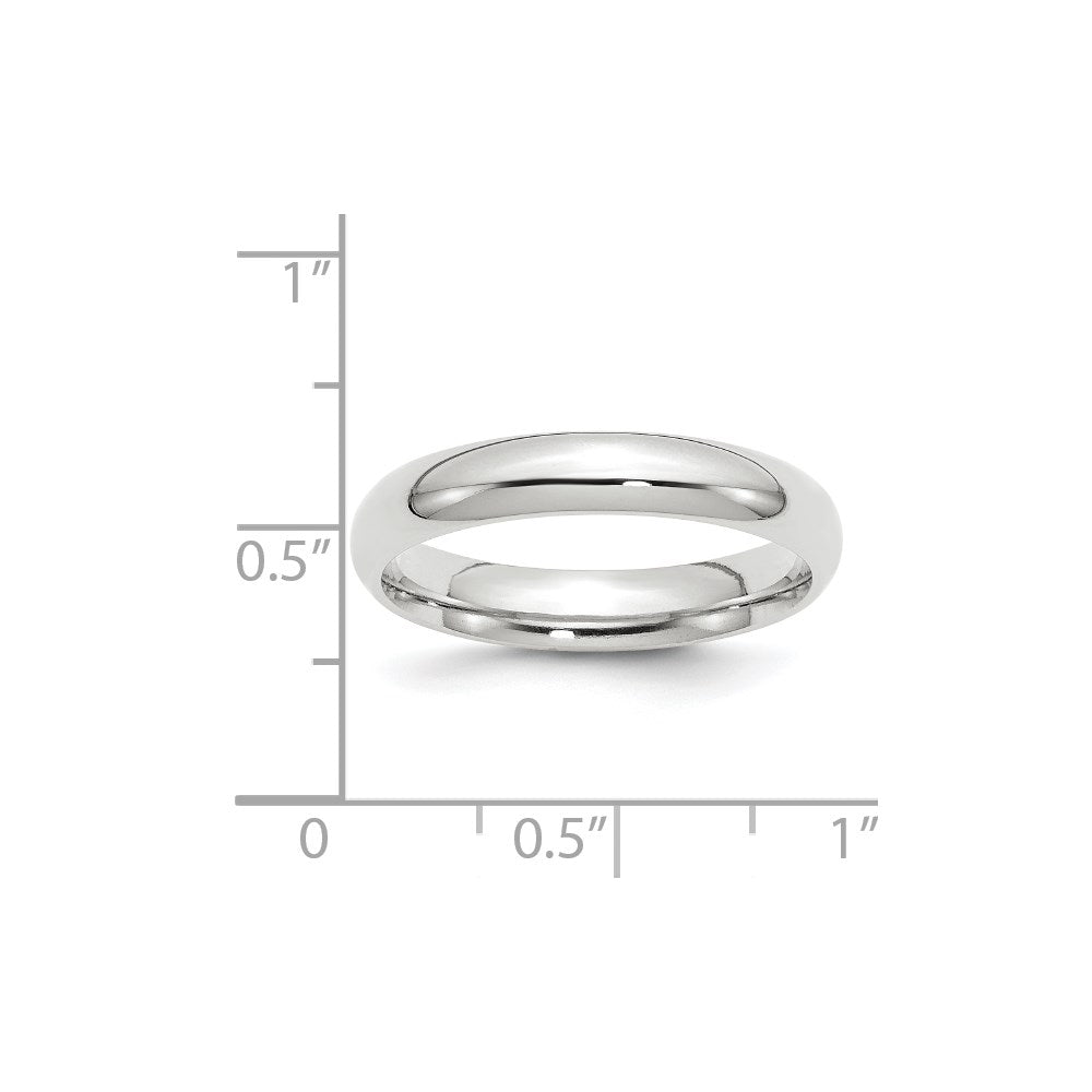 Ehering aus 14K Weißgold, 4 mm, Standardgewicht, Komfort-Passform