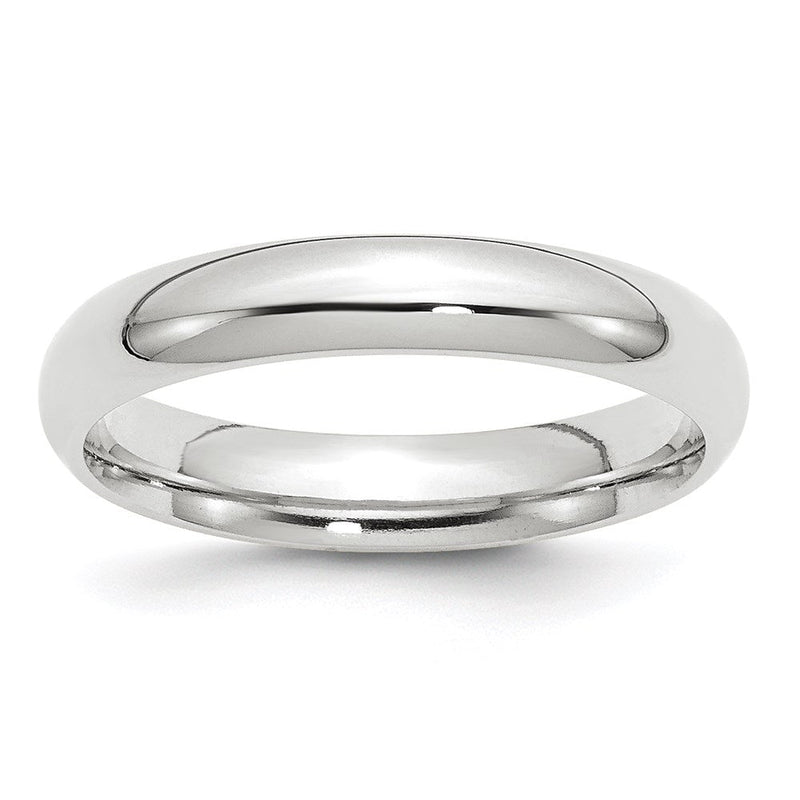 Ehering aus 14K Weißgold, 4 mm, Standardgewicht, Komfort-Passform
