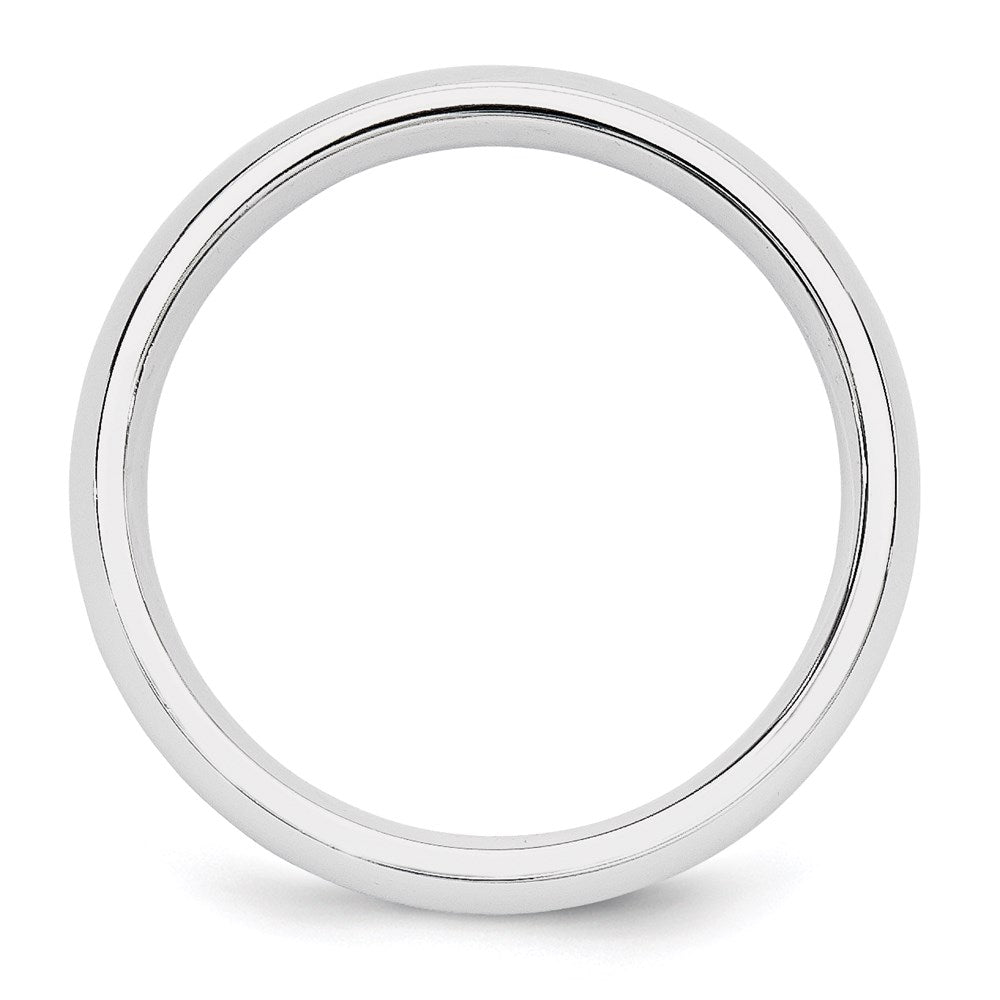 14K Weißgold 5 mm Ehering mit Standardgewicht und Komfort-Passform