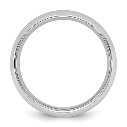 10K Weißgold 10Kw 5,5 mm Komfort-Ring in Standardausführung, Größe 9