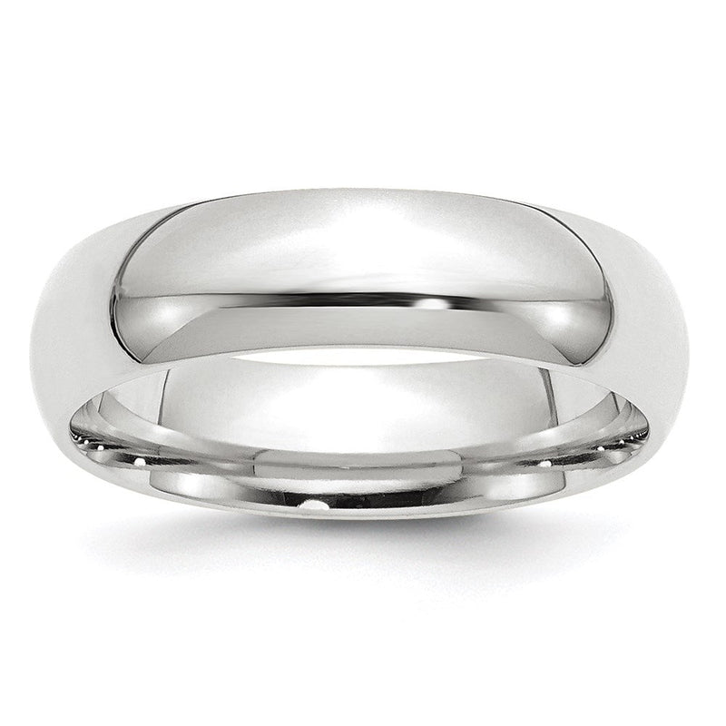 18K Weißgold 6mm Standard Weight Komfort-Passform Ehering Ring