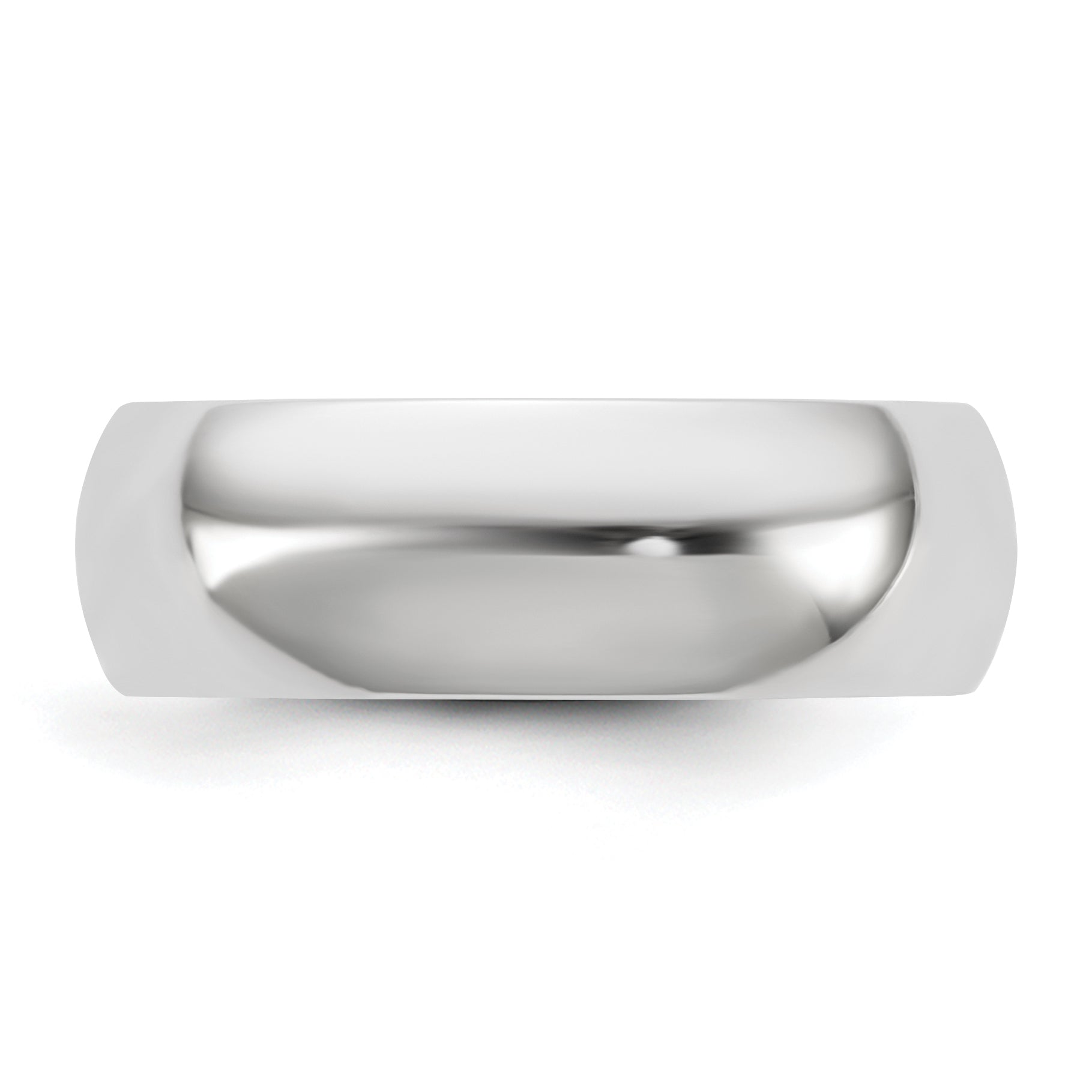 10K Weißgold 10Kw 6,5mm Standard Komfort-Fit Ring Größe 9