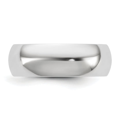 10K Weißgold 10Kw 6,5mm Standard Komfort-Fit Ring Größe 9