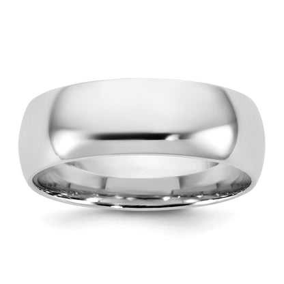 10K Weißgold 10Kw 6,5mm Standard Komfort-Fit Ring Größe 9