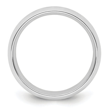 14K Weißgold 7 mm Ehering mit Standardgewicht und Komfort-Passform