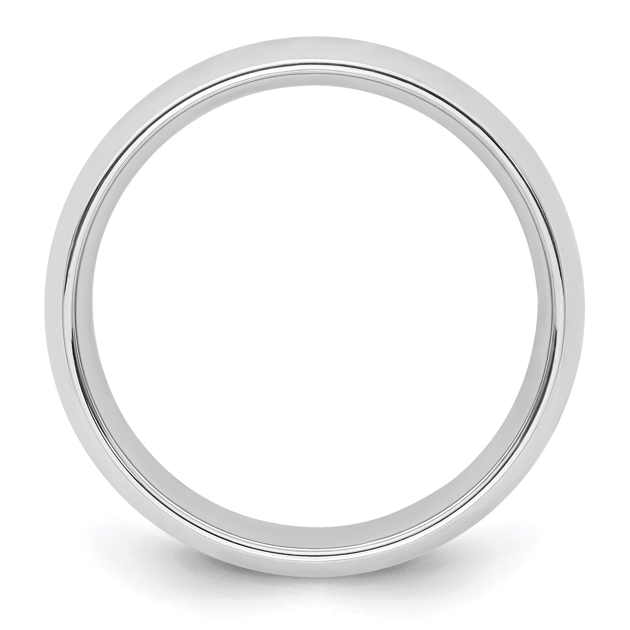 14K Weißgold 8 mm Ehering in Standardgewicht mit Komfort-Passform