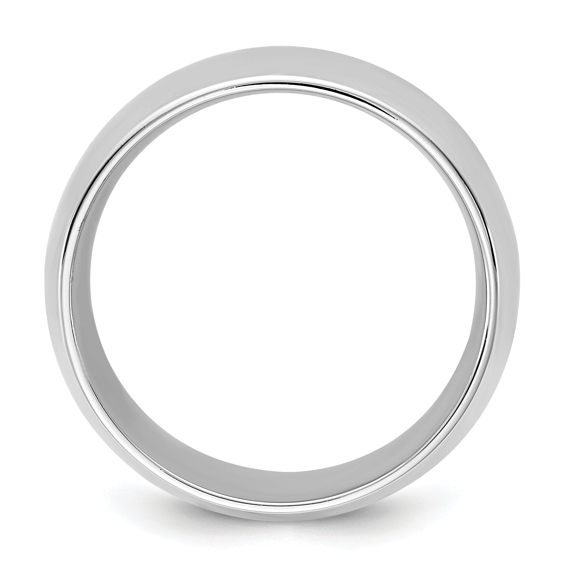 10K Weißgold 10Kw 9 mm Standard Komfort-Fit Ring, Größe 10,5