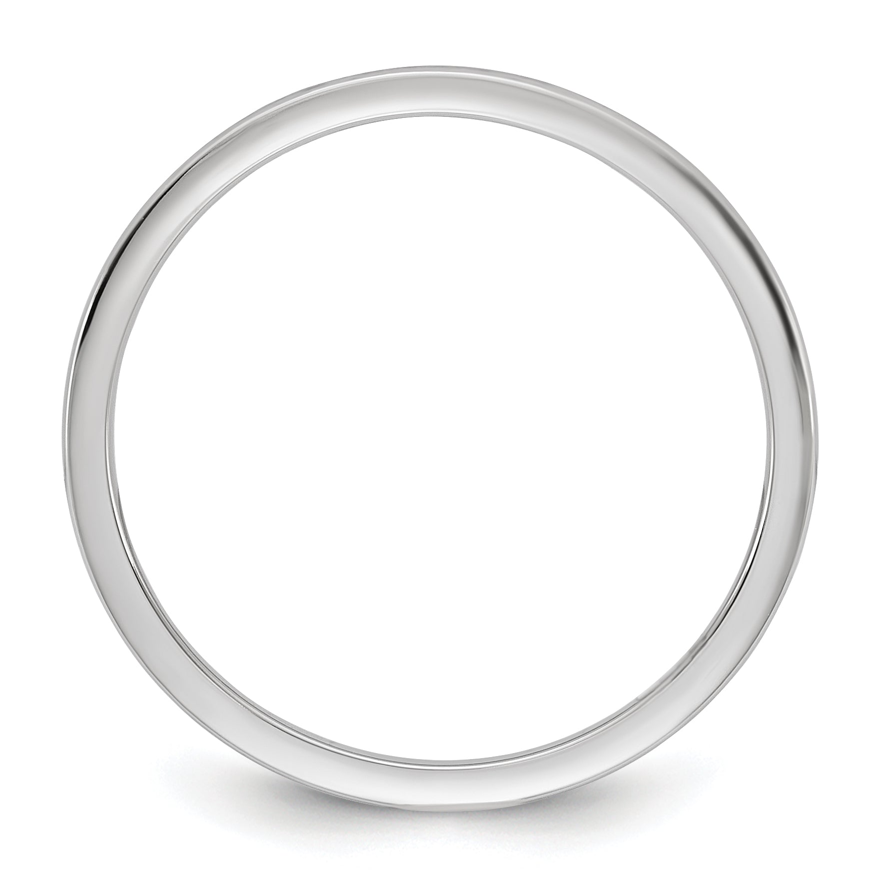 10K Weißgold 10Kw 1mm Leichtgewicht Komfort-Fit Ring Größe 8,5