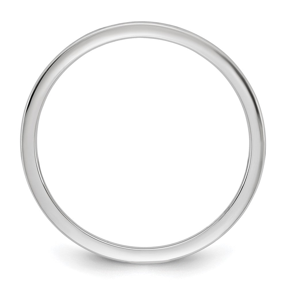 10K Weißgold 10Kw 1 mm Leichtgewicht Komfort-Fit-Ring Größe 14