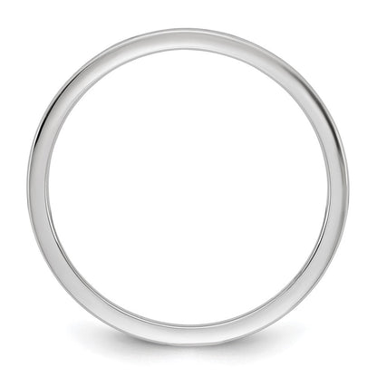 10K Weißgold 10Kw 1mm leichter Komfort-Fit-Ring, Größe 4,5