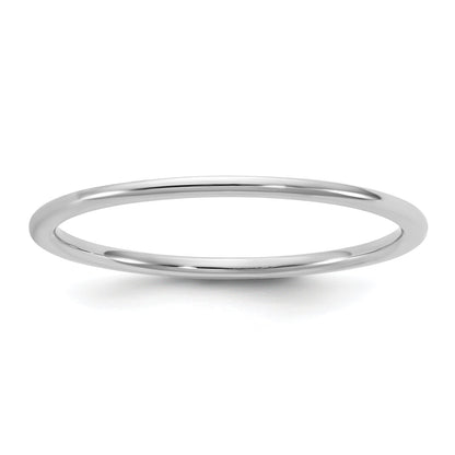 10K Weißgold 10Kw 1mm Leichtgewicht Komfort-Fit Ring Größe 8,5