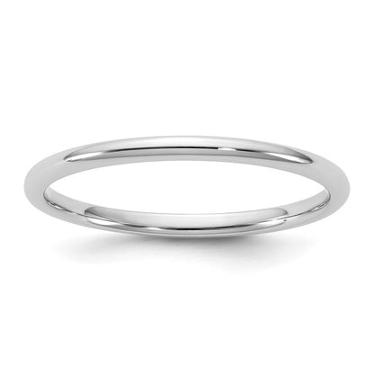 10K Weißgold 10Kw 1,5 mm leichter Komfortpassform-Ring, Größe 11,5