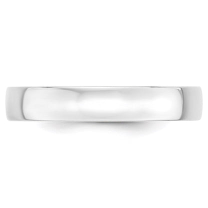 Ehering aus 14K Weißgold, 4 mm, leicht, Komfort-Passform