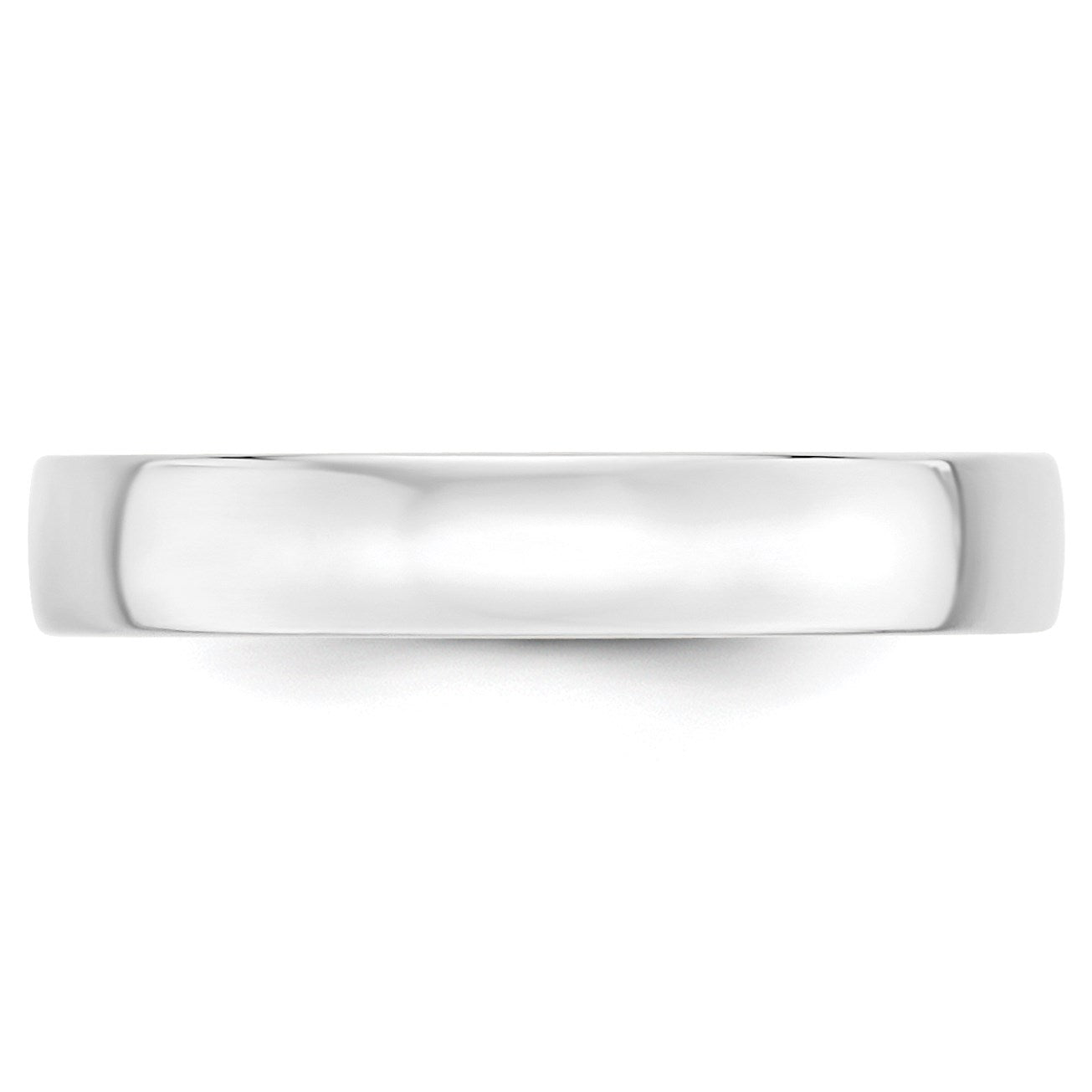 Ehering aus 14K Weißgold, 4 mm, leicht, Komfort-Passform