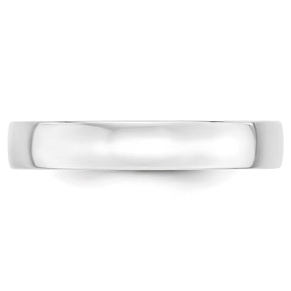 Ehering aus 14K Weißgold, 4 mm, leicht, Komfort-Passform