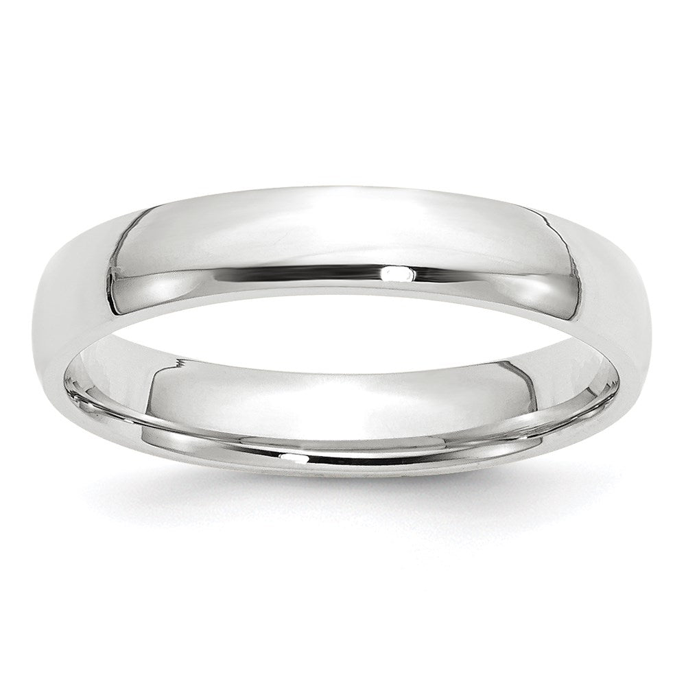 Ehering aus 14K Weißgold, 4 mm, leicht, Komfort-Passform