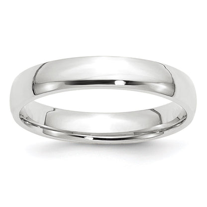 Ehering aus 14K Weißgold, 4 mm, leicht, Komfort-Passform