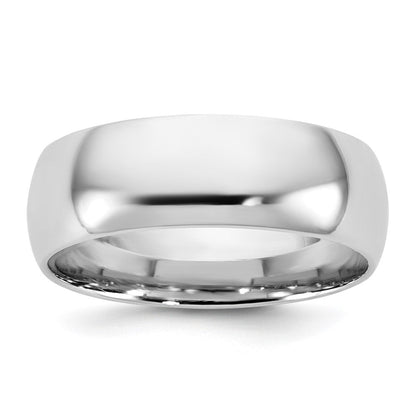10K Weißgold 10Kw 6,5mm leichtgewichtiger Komfort-Fit-Ring, Größe 9,5