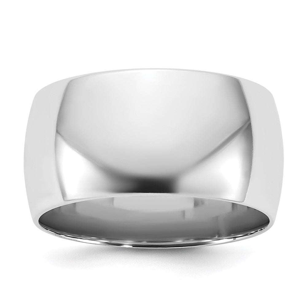 10K Weißgold 10Kw 10mm Leichter Komfort-Fit-Ring Größe 8,5