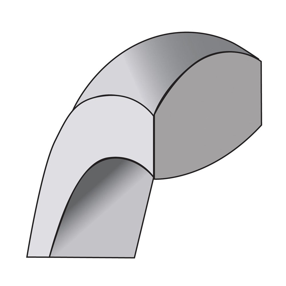 10K Weißgold 10Kw 6,5mm Komfortring mit Standardpassform, Größe 12