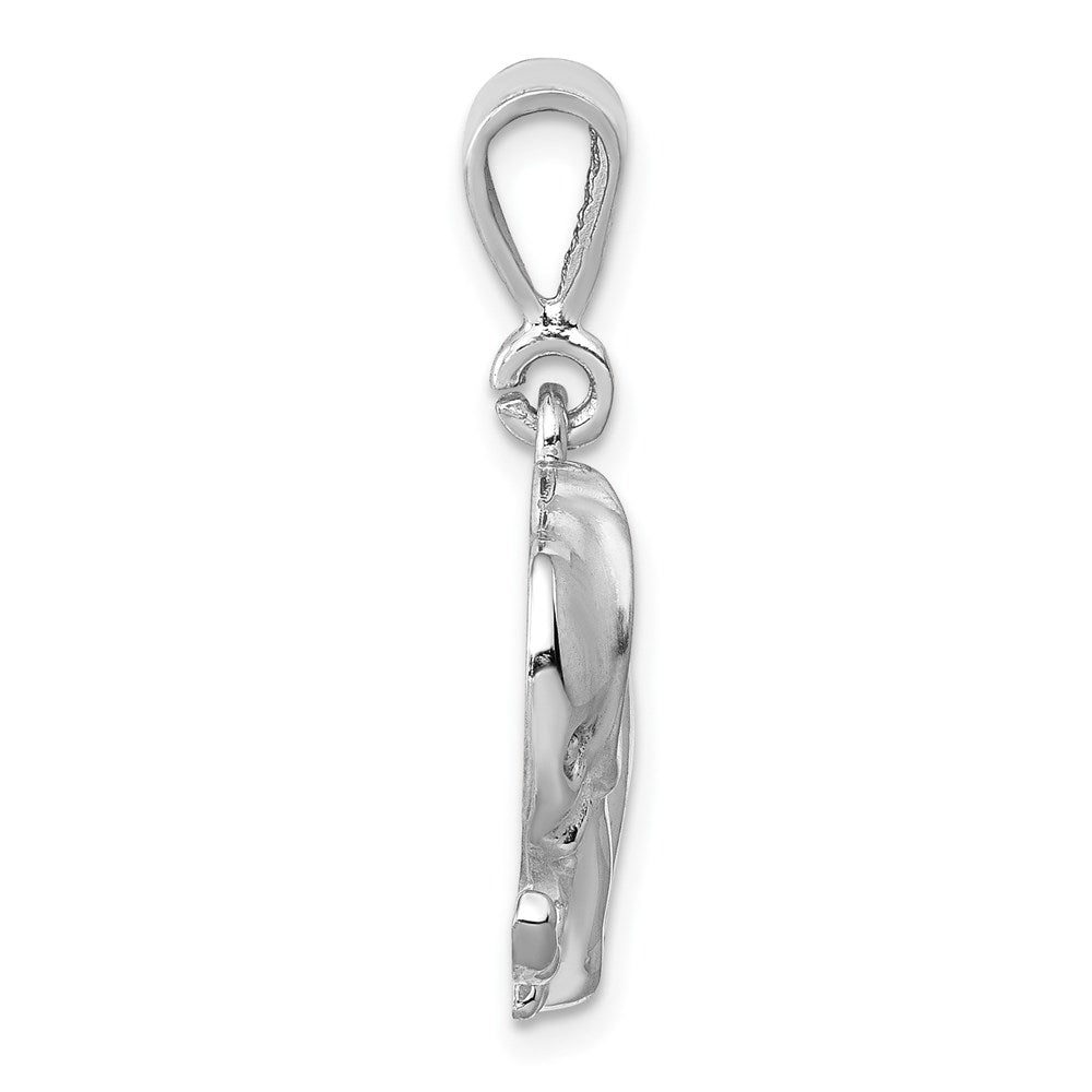 14K Weißgold Elefanten-Charm