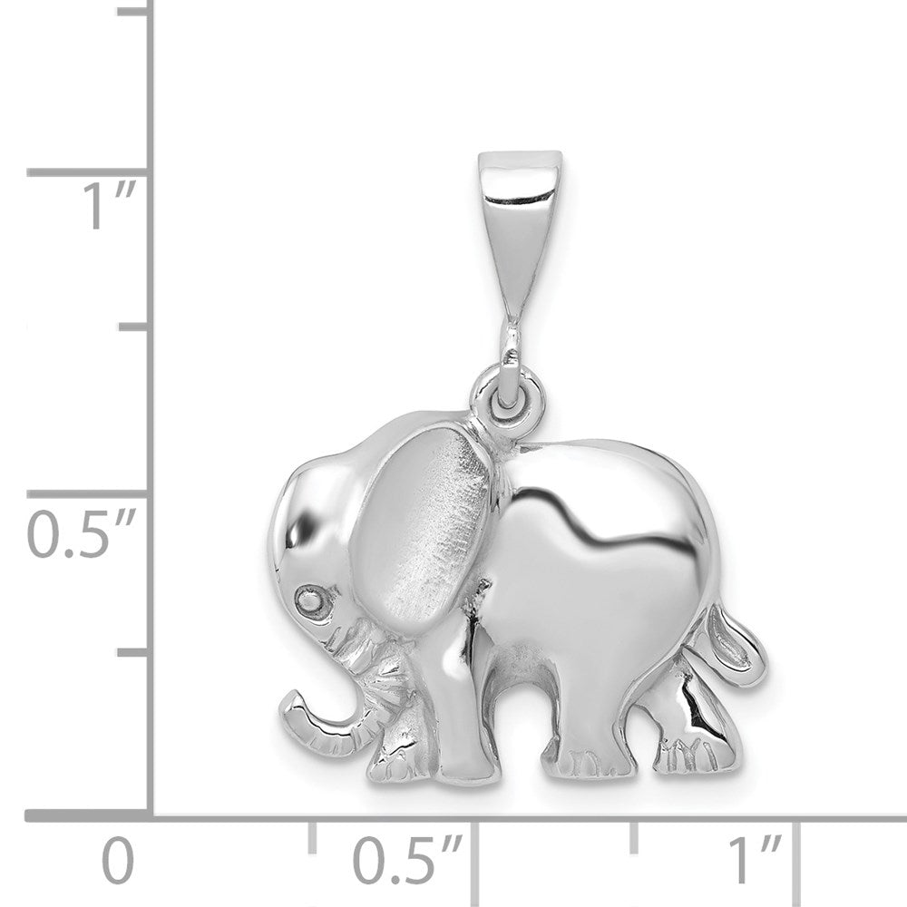 14K Weißgold Elefanten-Charm