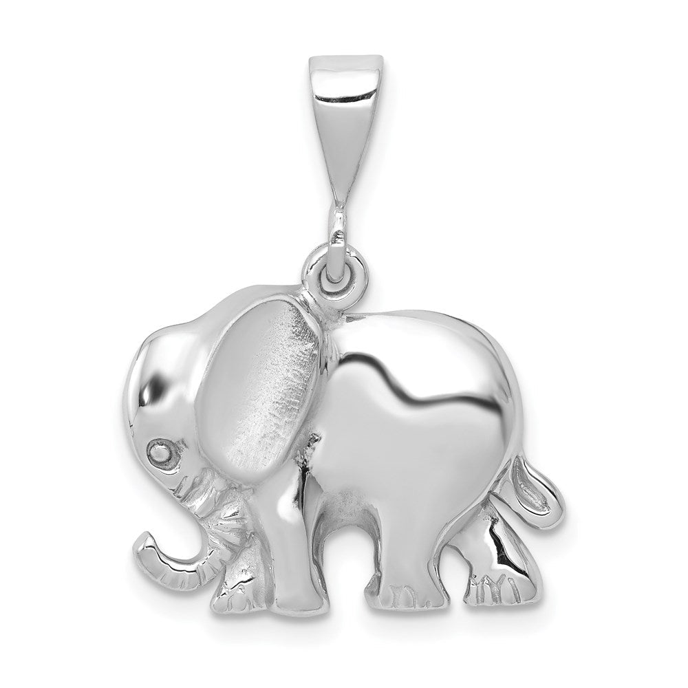 14K Weißgold Elefanten-Charm