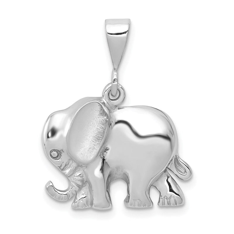 14K Weißgold Elefanten-Charm