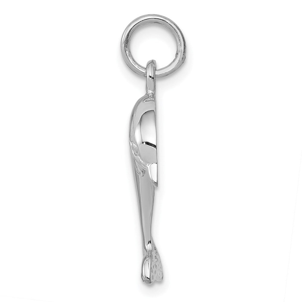 14K Weißgold Delfin Charm