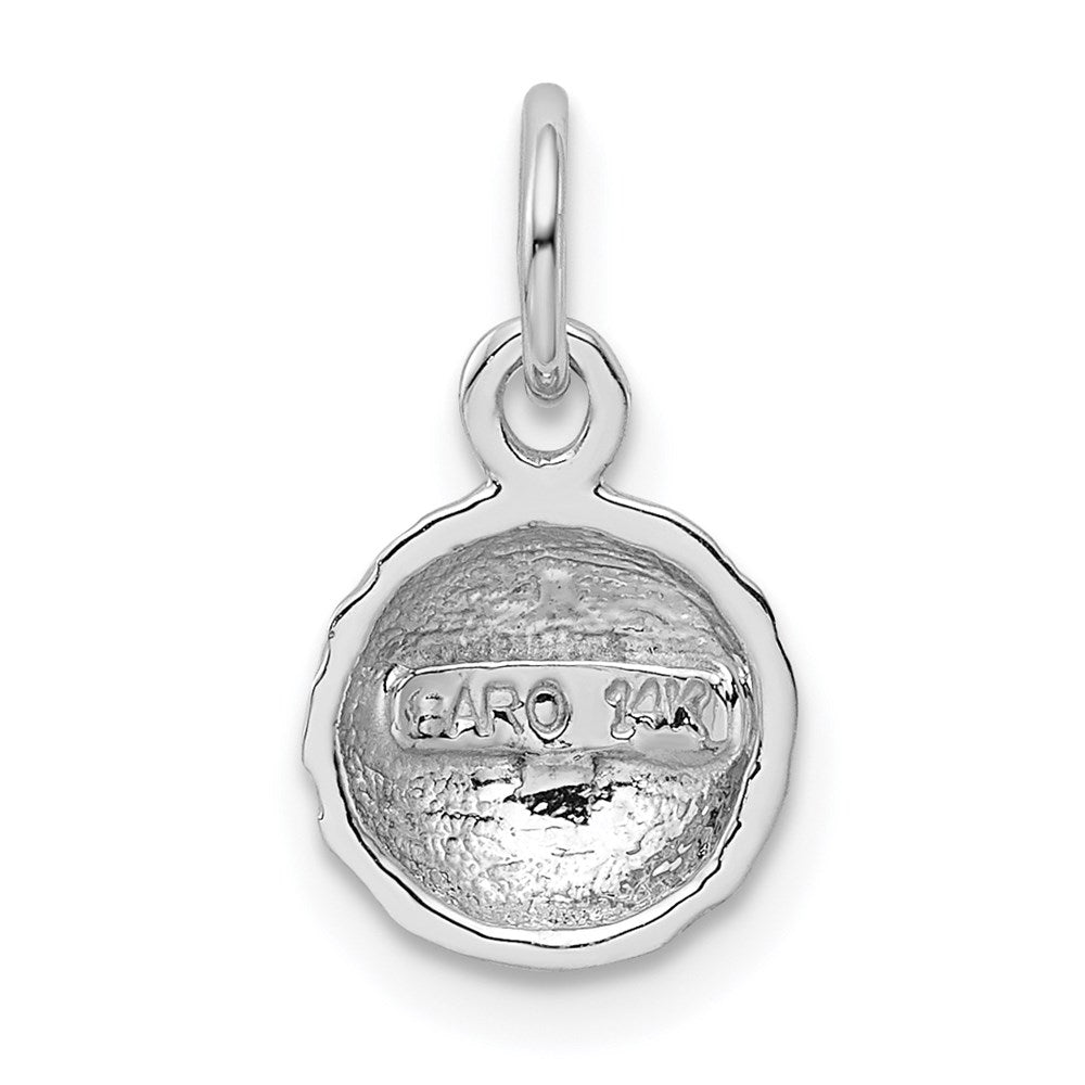 14K Weißgold Golf Kugel Charm