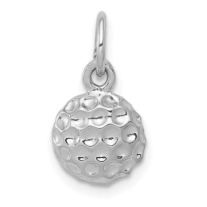 14K Weißgold Golf Kugel Charm