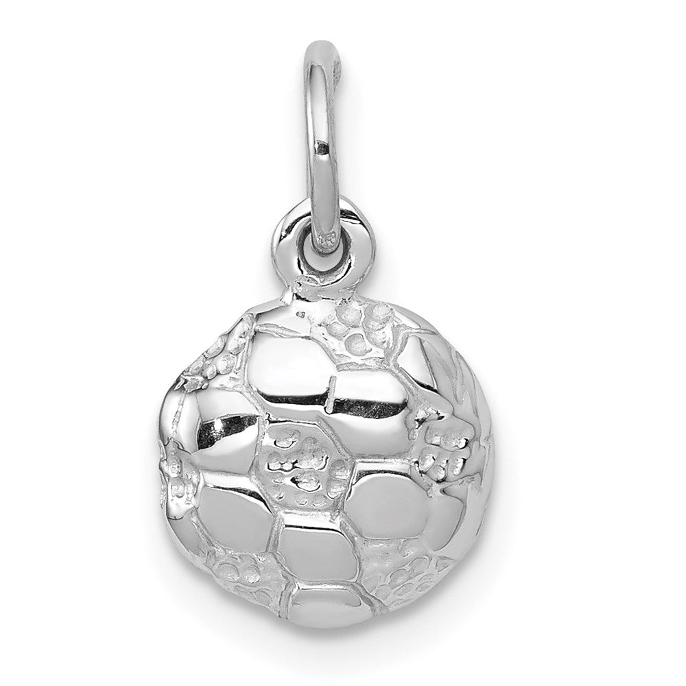 14K Weißgold Fußball Kugel Charm