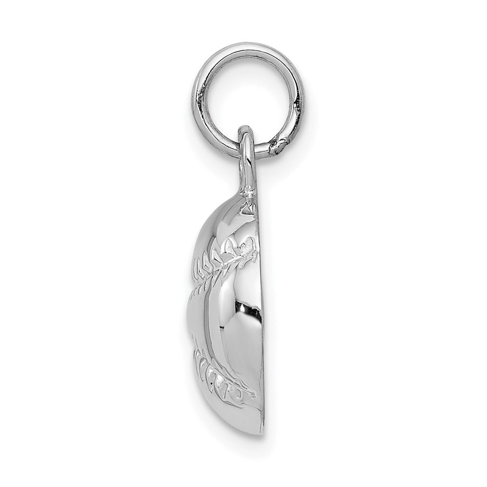 14K Weißgold Baseball-Charm
