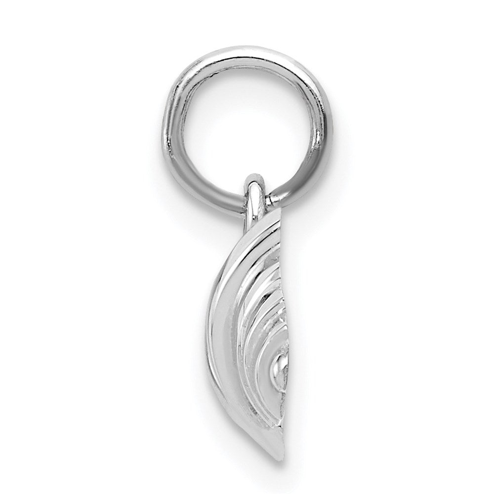 14K Weißgold Barbell Charm