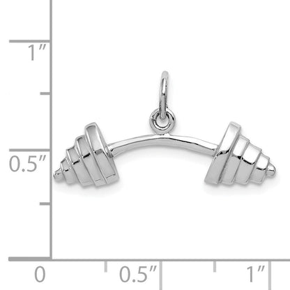14K Weißgold Barbell Charm