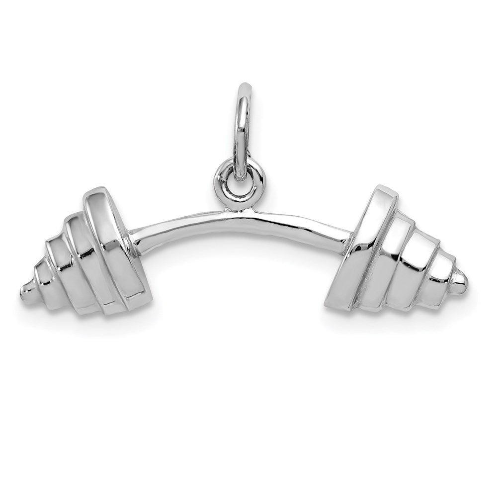 14K Weißgold Barbell Charm