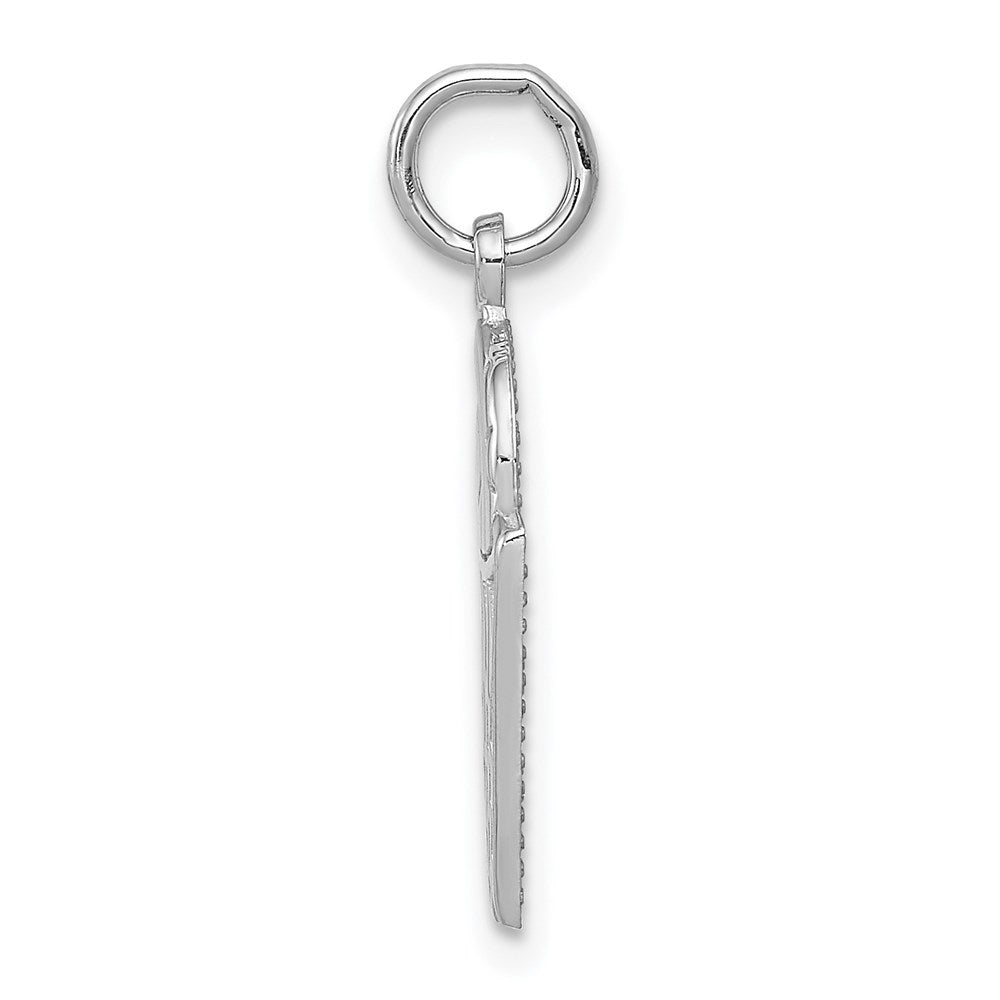 14K Weißgold Basketball Charm