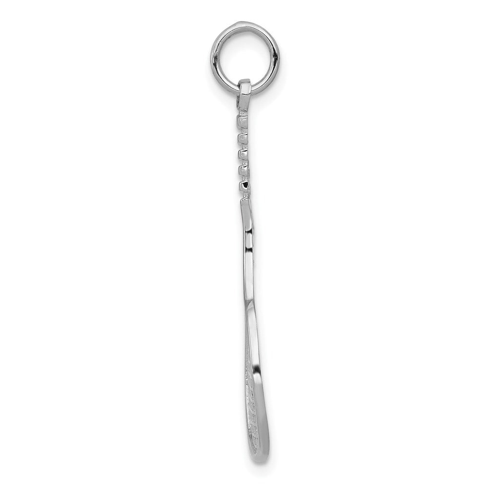 14K Weißgold Tennis Schläger Charm