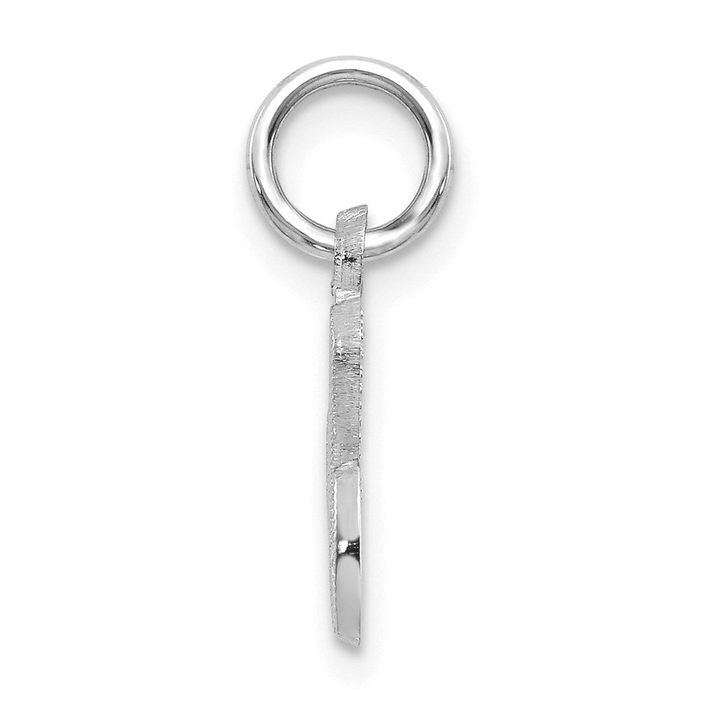 14K Weißgold 14kw Casted Schreibschrift Buchstabe C Initiale Charm