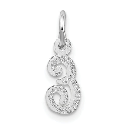 14K Weißgold 14kw Casted Schreibschrift Buchstabe E Initiale Charm