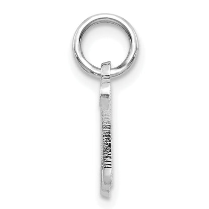 14K Weißgold 14kw Casted Schreibschrift Buchstabe N Initiale Charm