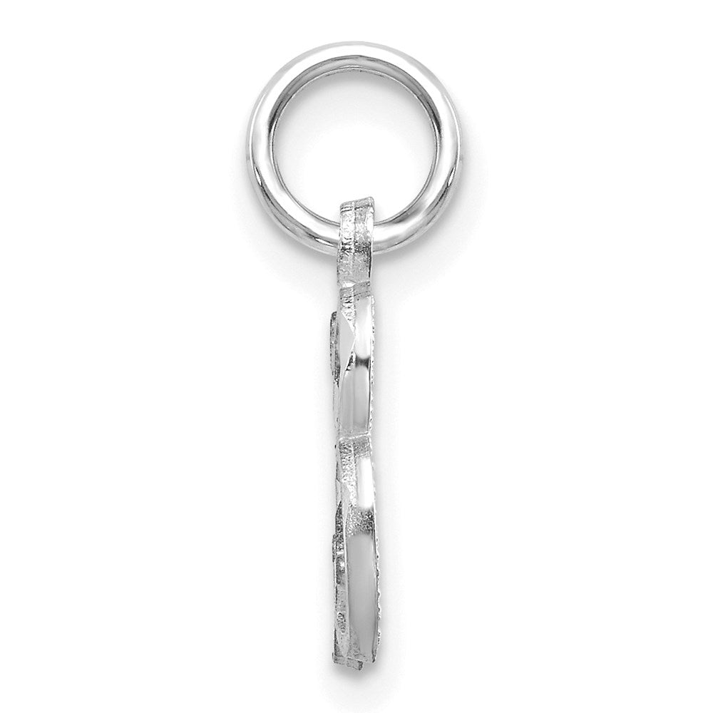 14K Weißgold 14kw Diamantiert Buchstabe B Initiale Charm
