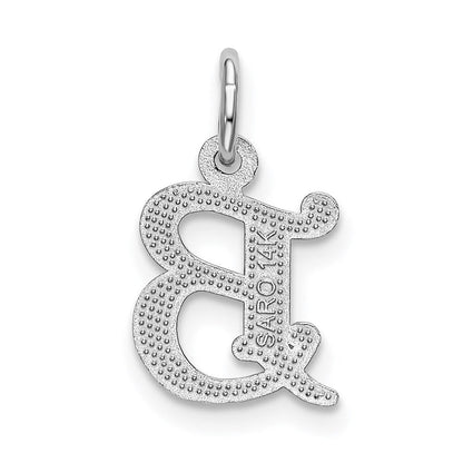 14K Weißgold 14kw Diamantiert Buchstabe B Initiale Charm