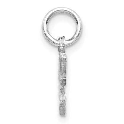 14K Weißgold 14kw Diamantiert Buchstabe C Initiale Charm
